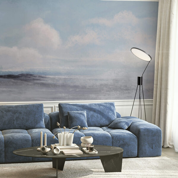 Krajina s oblačnou oblohou