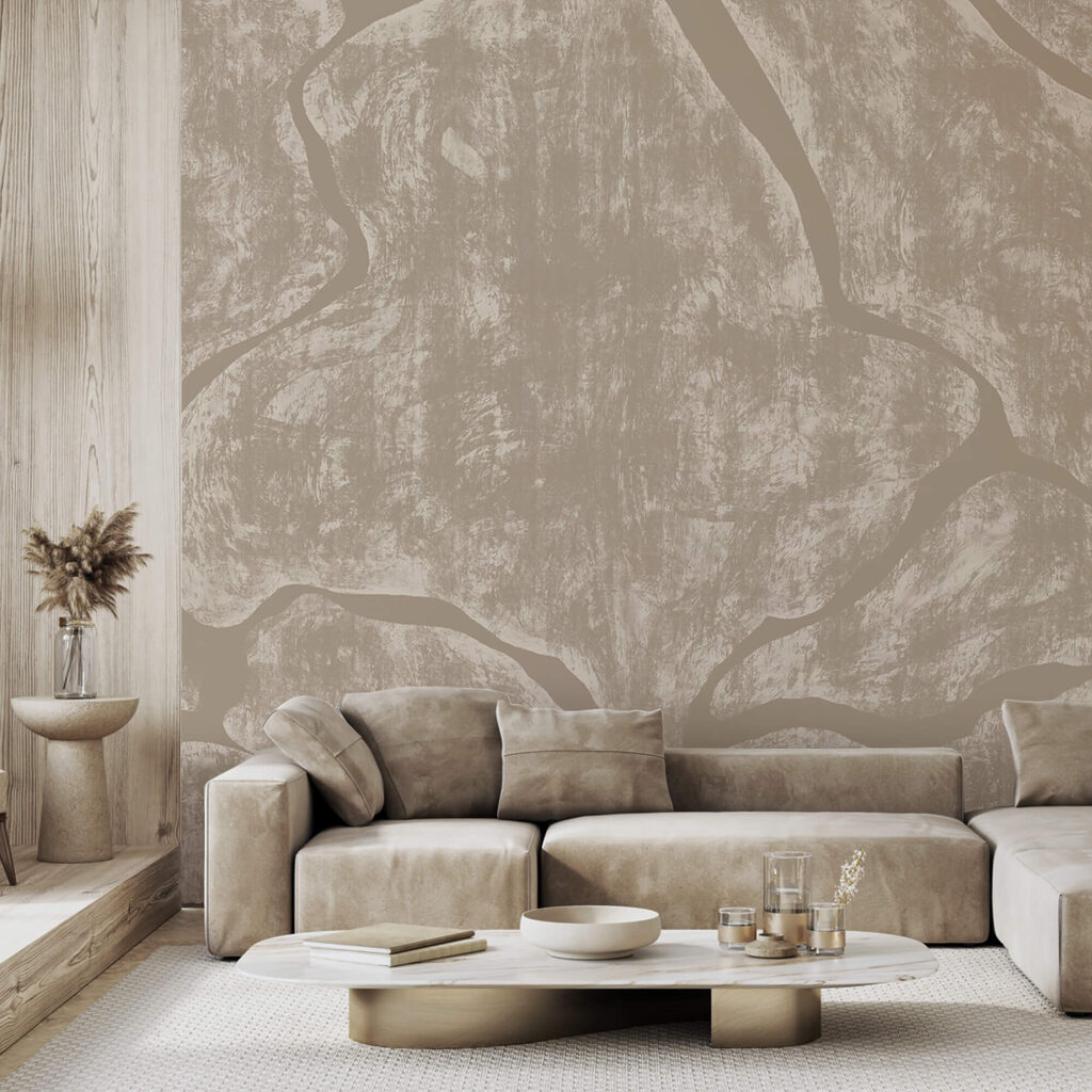 Organický vzor v tlumených barvách