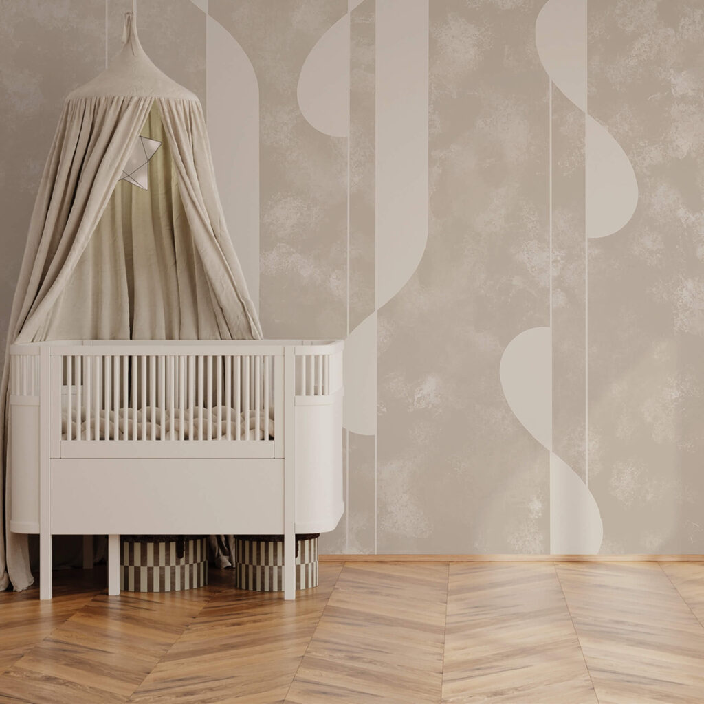 Abstraktní tvary v jemných béžových odstínech Abstraktní tvary v jemných béžových odstínech