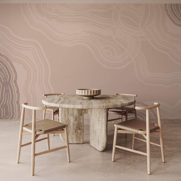 Plynulé linie v jemných zemitých odstínech