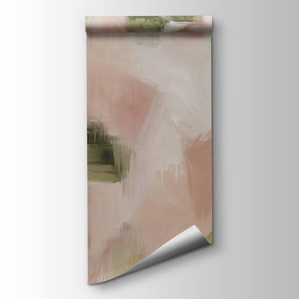 Painting of a pink and green background Painting of a pink and green background