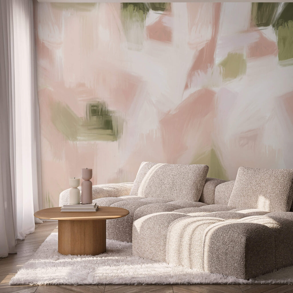 Abstraktní odstíny v jemných pastelových tónech