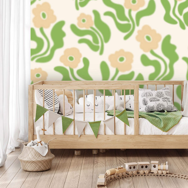 Vzor z květů a listů