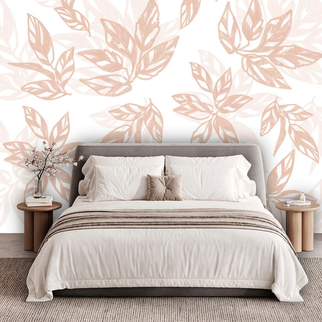 Vzor listů na bílém pozadí