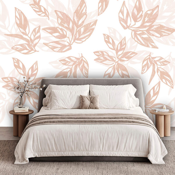 Vzor listů na bílém pozadí