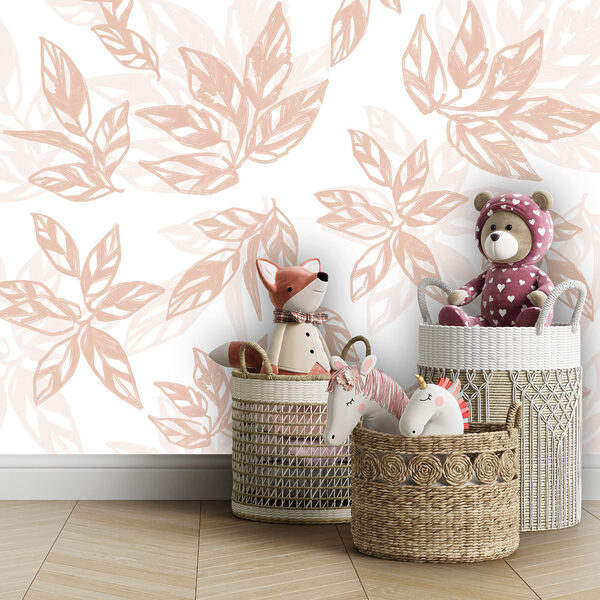 Vzor listů na bílém pozadí