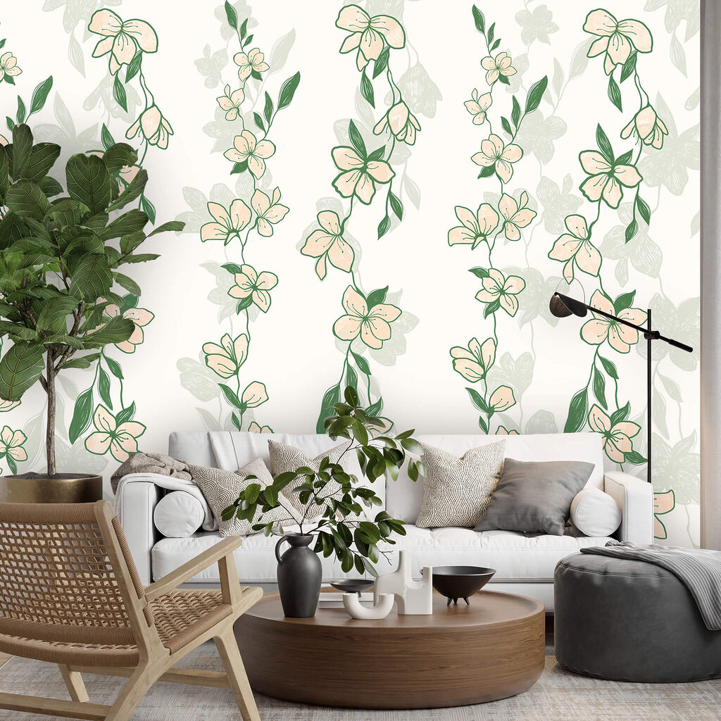 Vzor z květů a listů Vzor z květů a listů