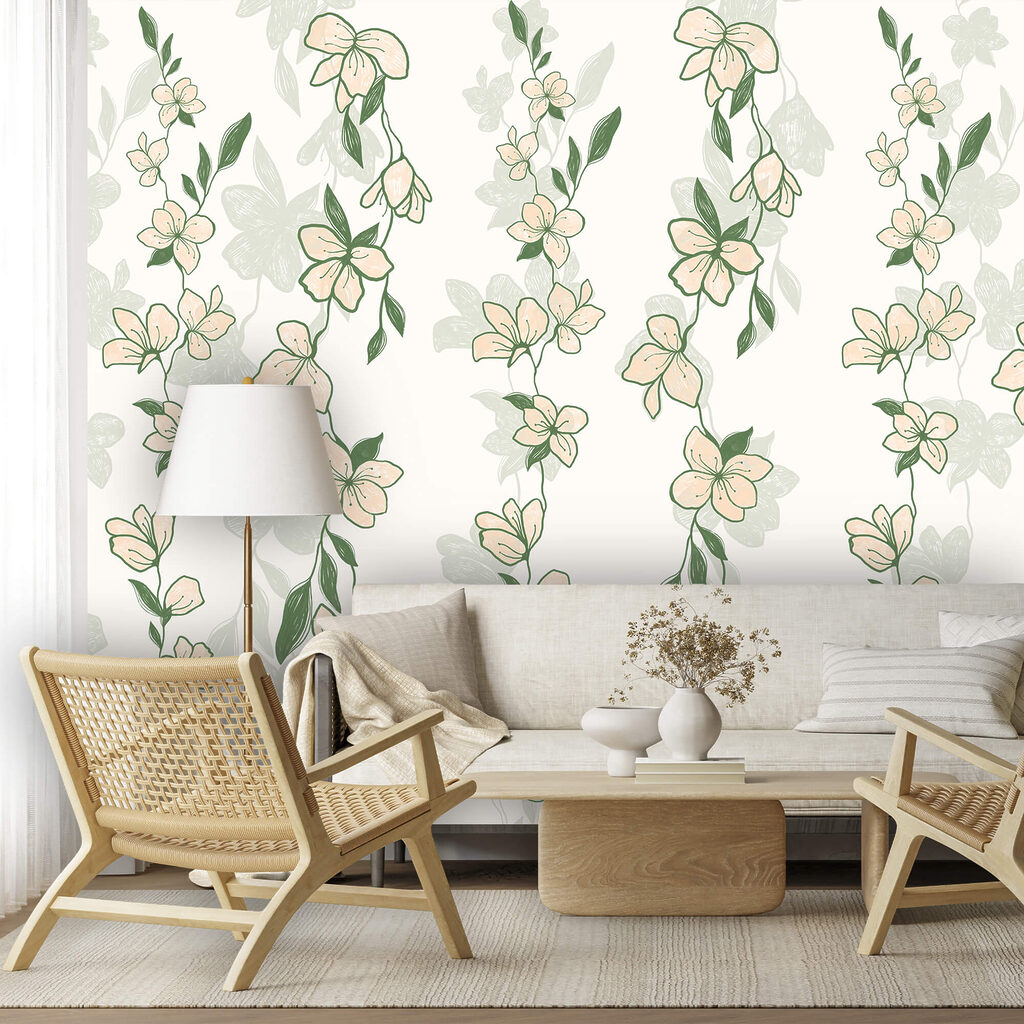 Vzor z květů a listů Vzor z květů a listů