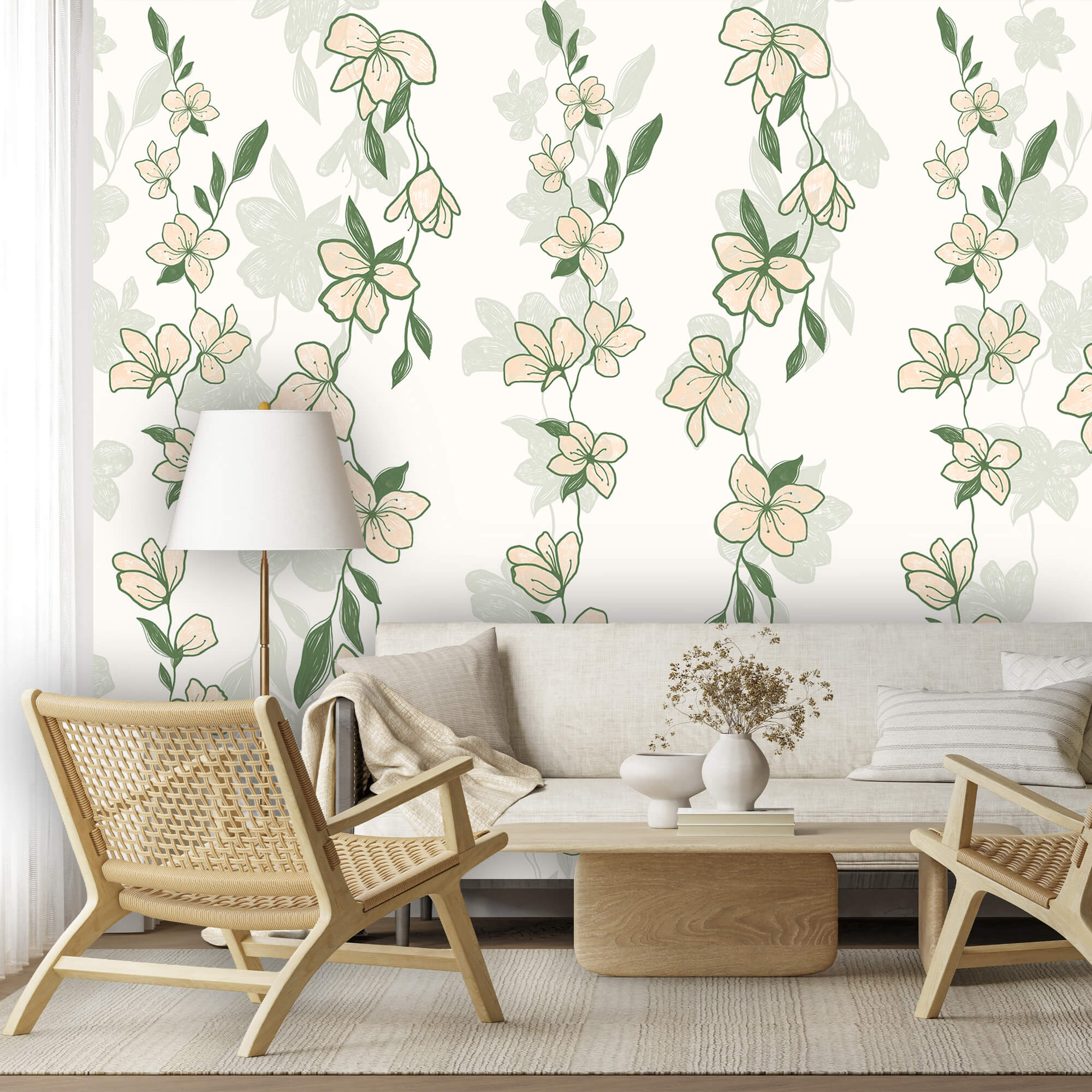 Vzor z květů a listů Vzor z květů a listů