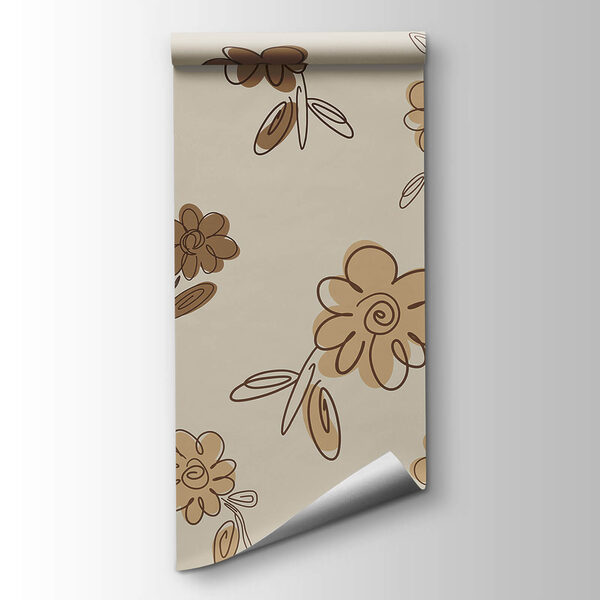 Pattern of flowers on a beige background