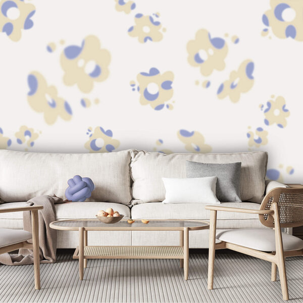 Vzor květin na bílém pozadí