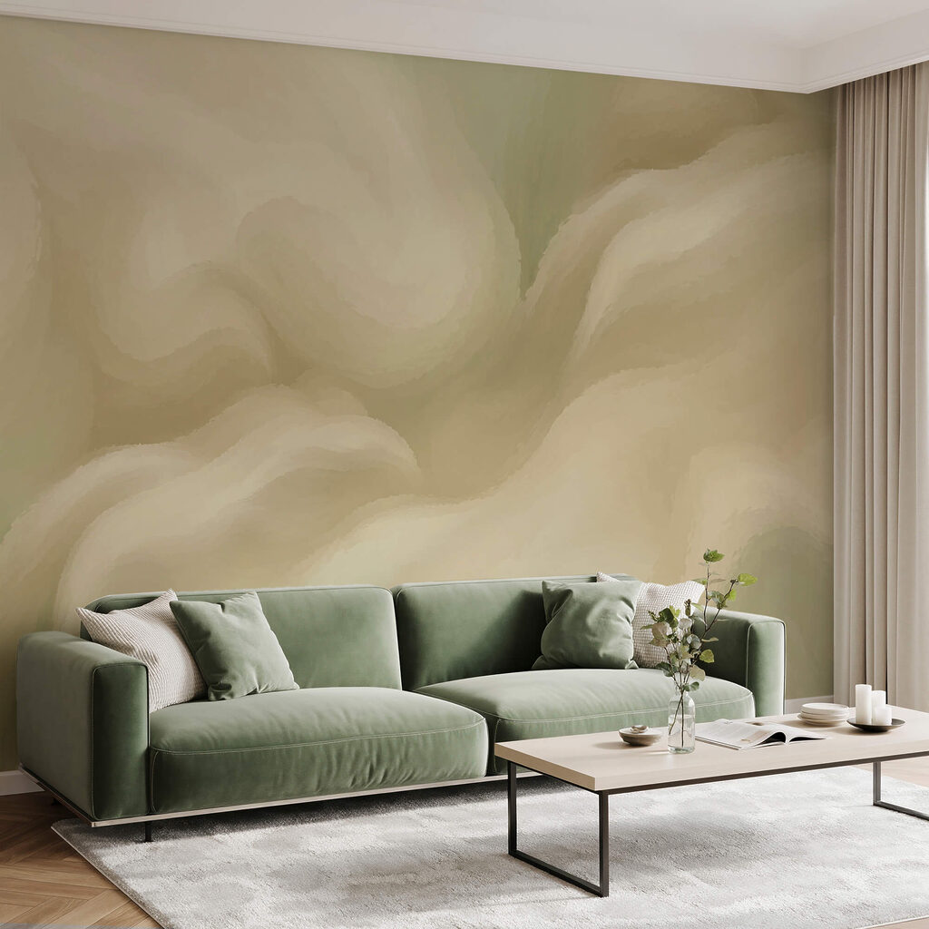 Jemná, plynulá abstrakce ve světlých tónech