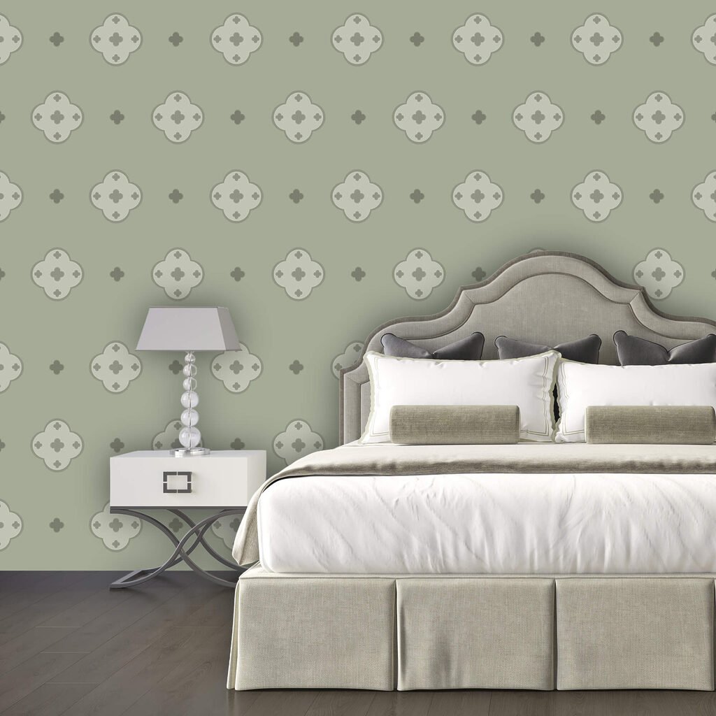 Vzor z křížků na zeleném pozadí