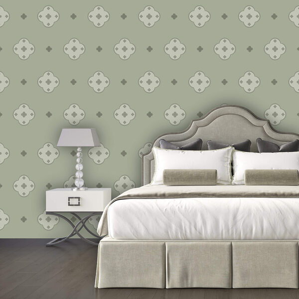 Vzor z křížků na zeleném pozadí