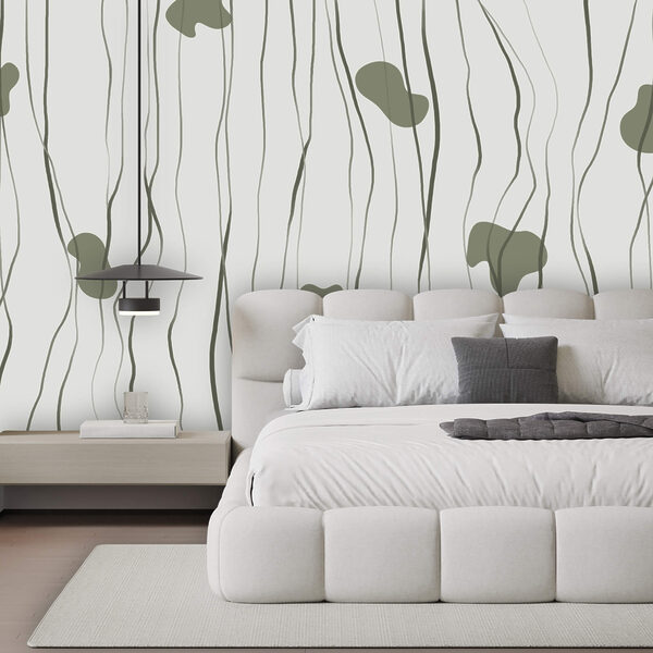 Vzor ze zelených a šedých čar