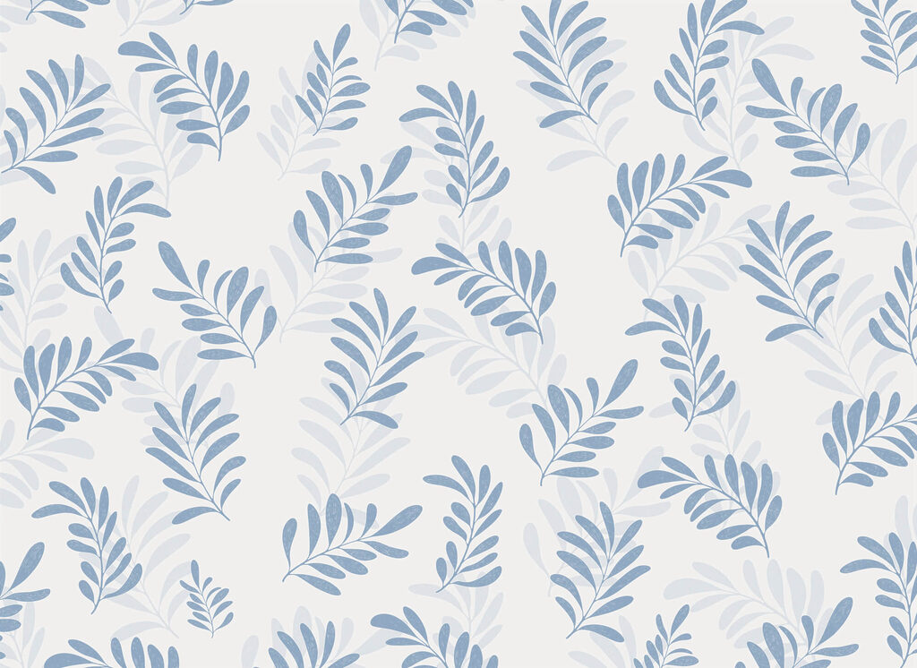 Pattern of blue leaves