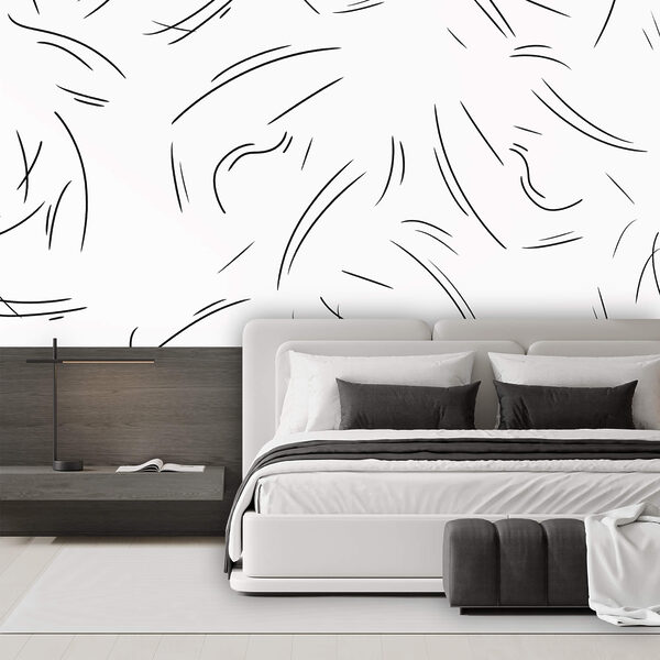 Černé čáry na bílém pozadí