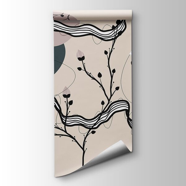 Drawing of a tree with flowers and leaves Drawing of a tree with flowers and leaves