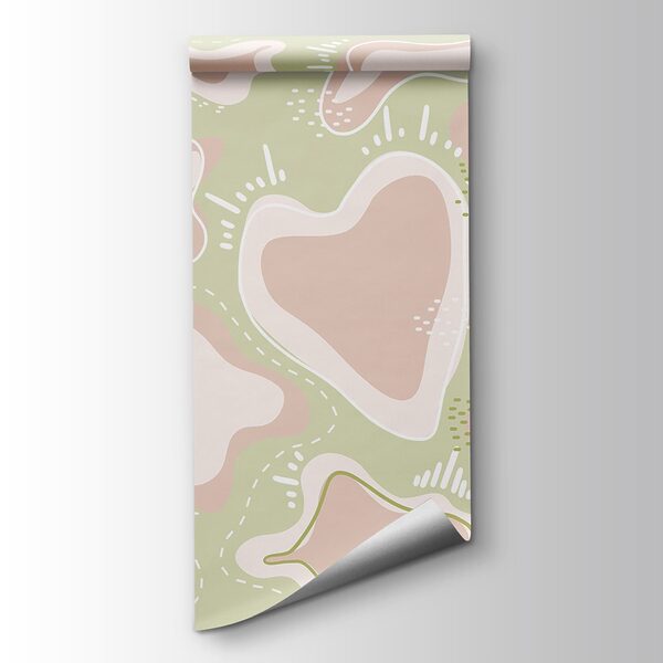 Pink and white shapes