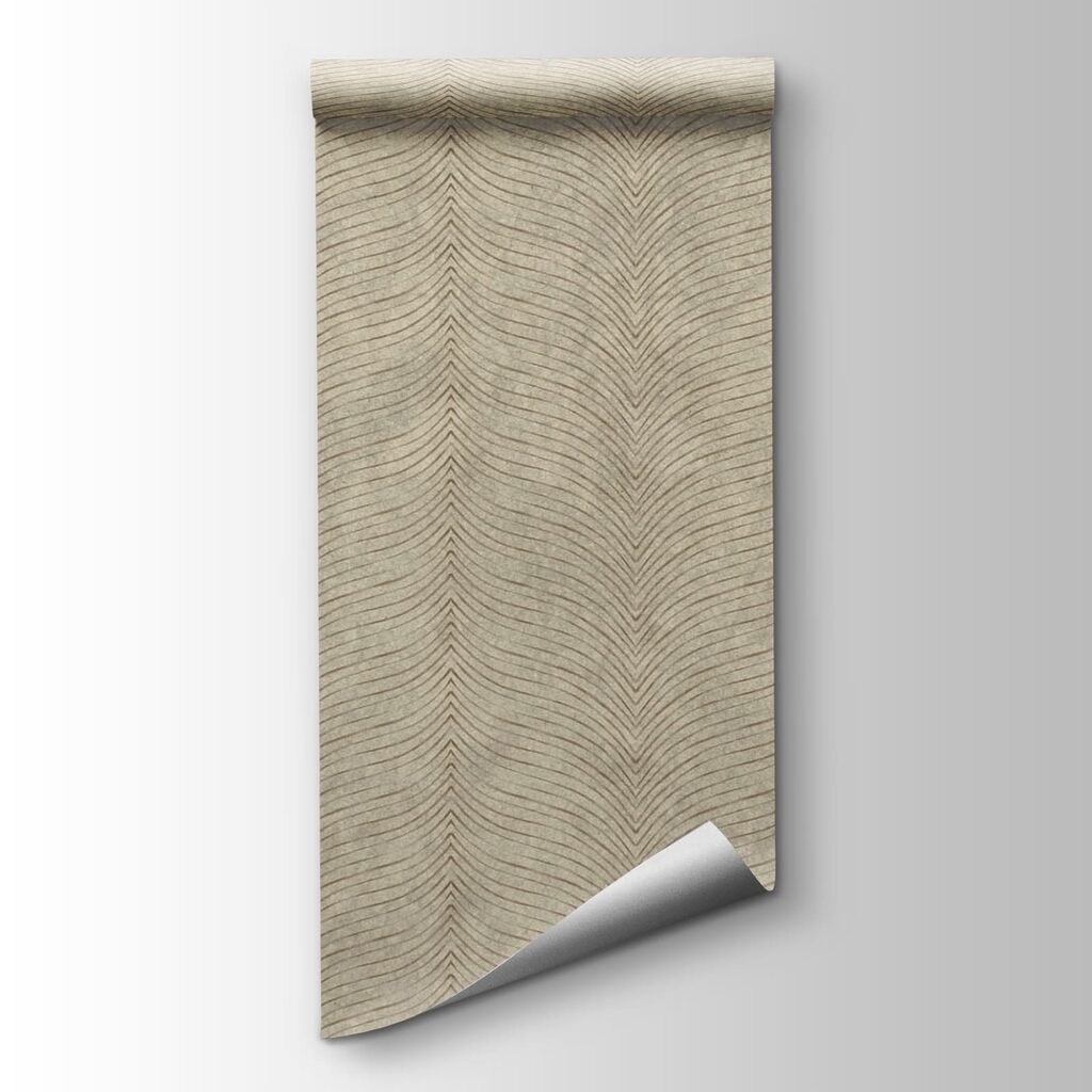 Elegant wave patterns on neutral backdrop