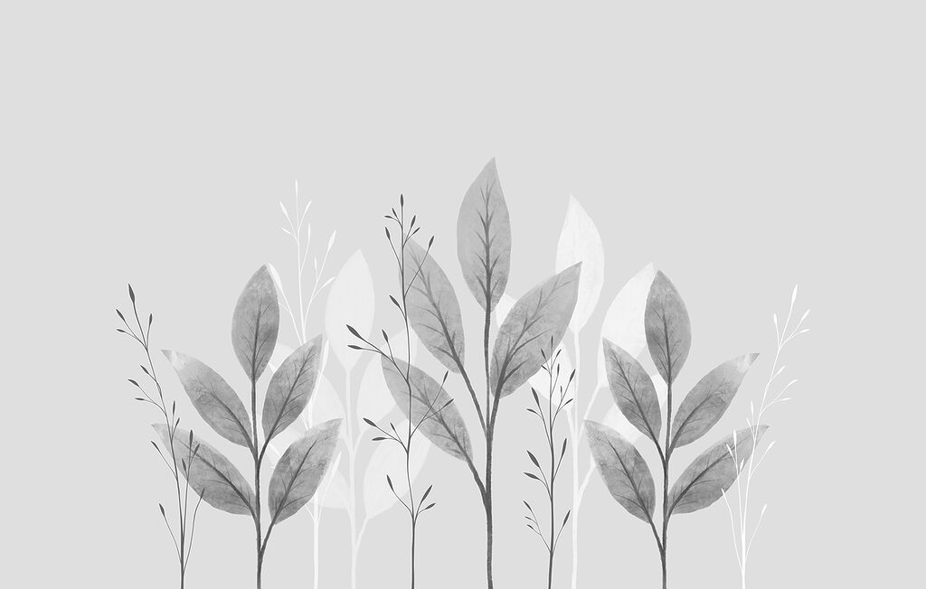 Elegant botanical monochrome design