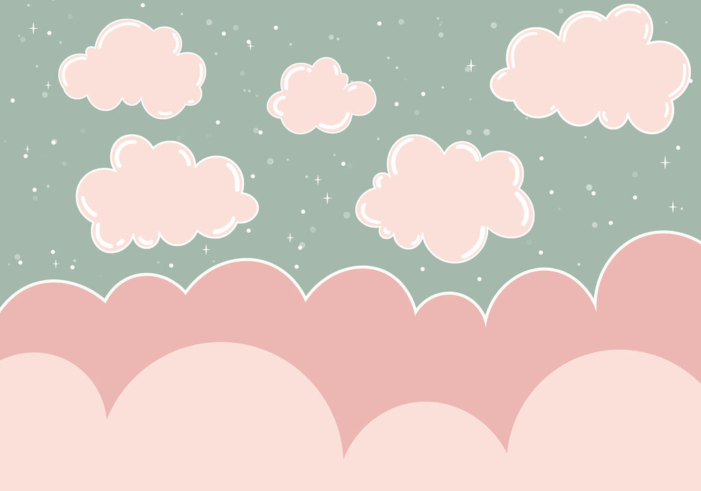 Pink clouds in the sky