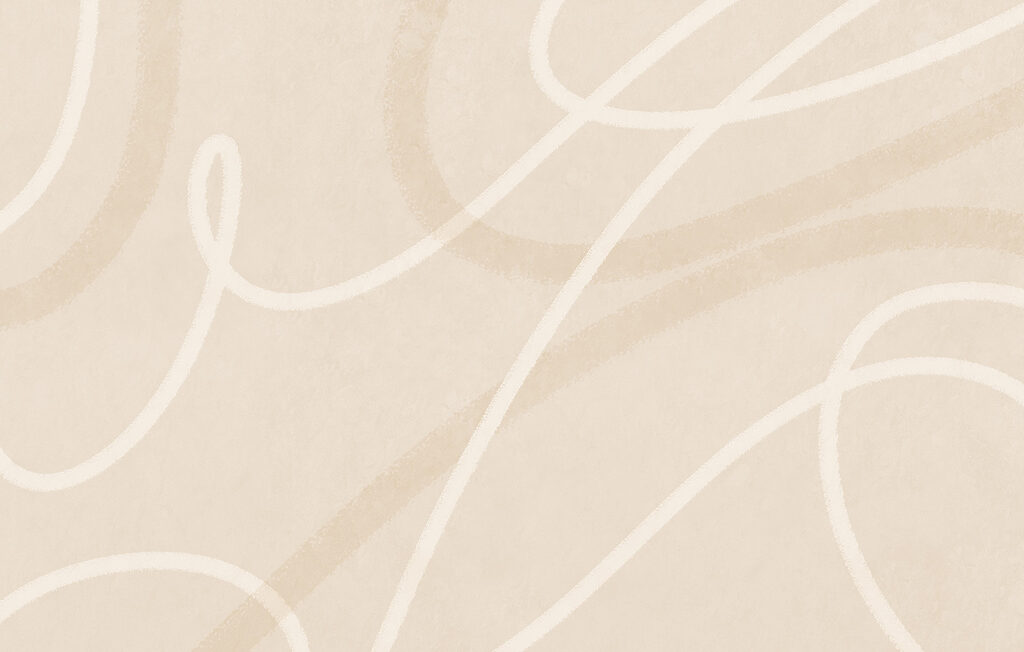 White and tan swirls on a white surface White and tan swirls on a white surface