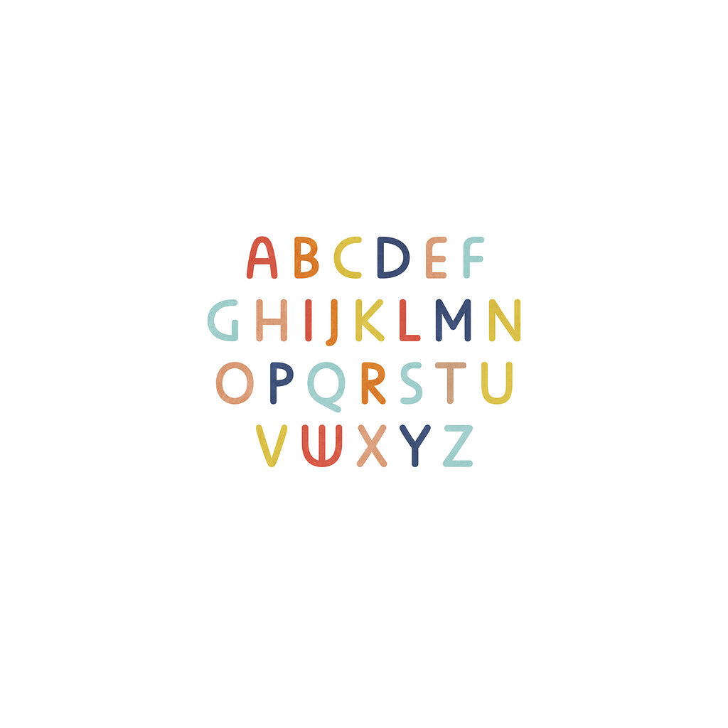 Group of colorful letters Group of colorful letters