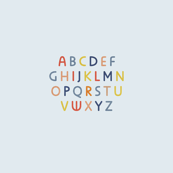 Group of colorful letters