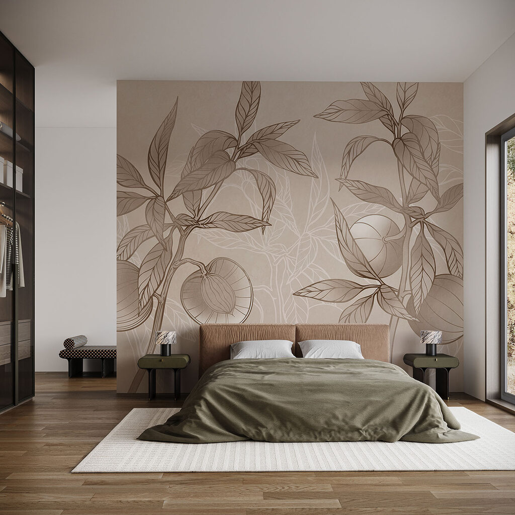 Kresba rostliny s listy a plody Kresba rostliny s listy a plody
