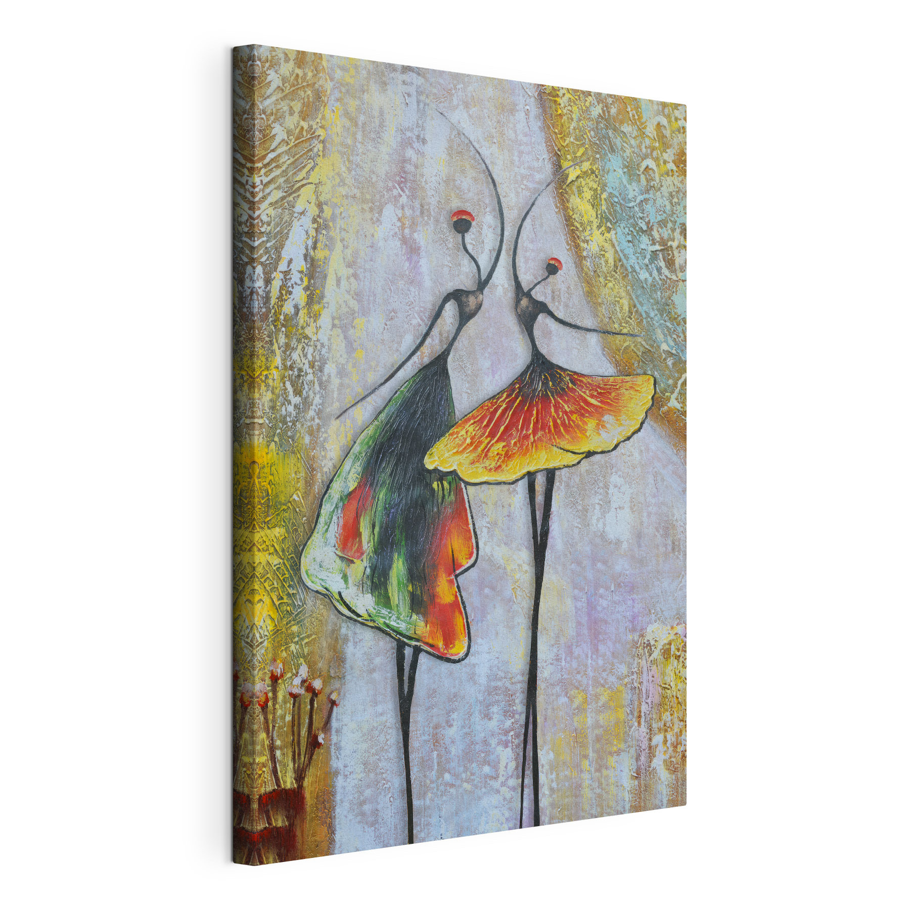 A painting of two women dancing A painting of two women dancing