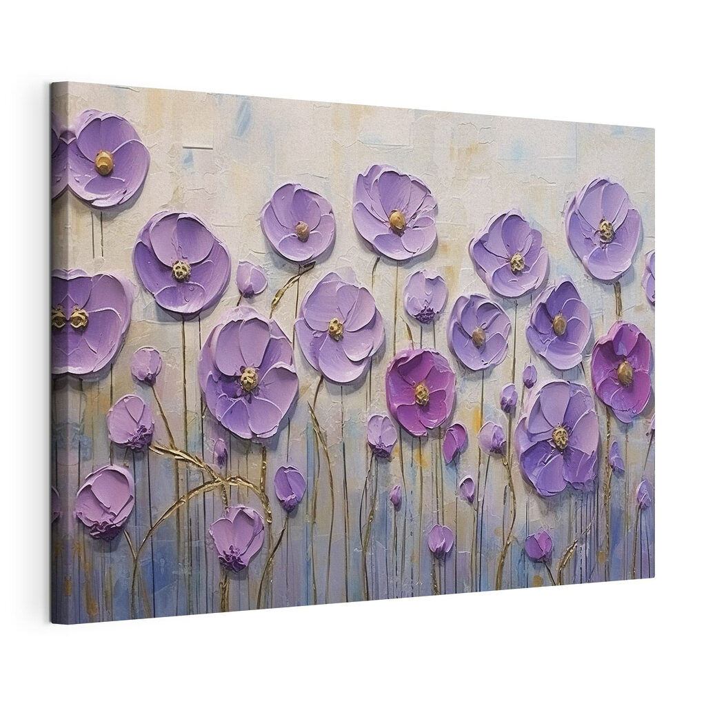 Painting of purple flowers