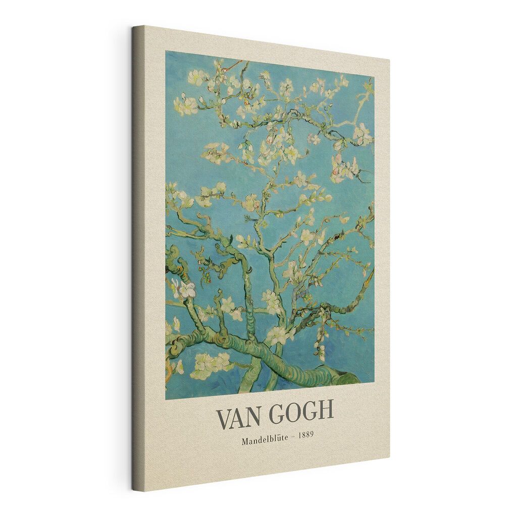 A painting of a tree with white flowers