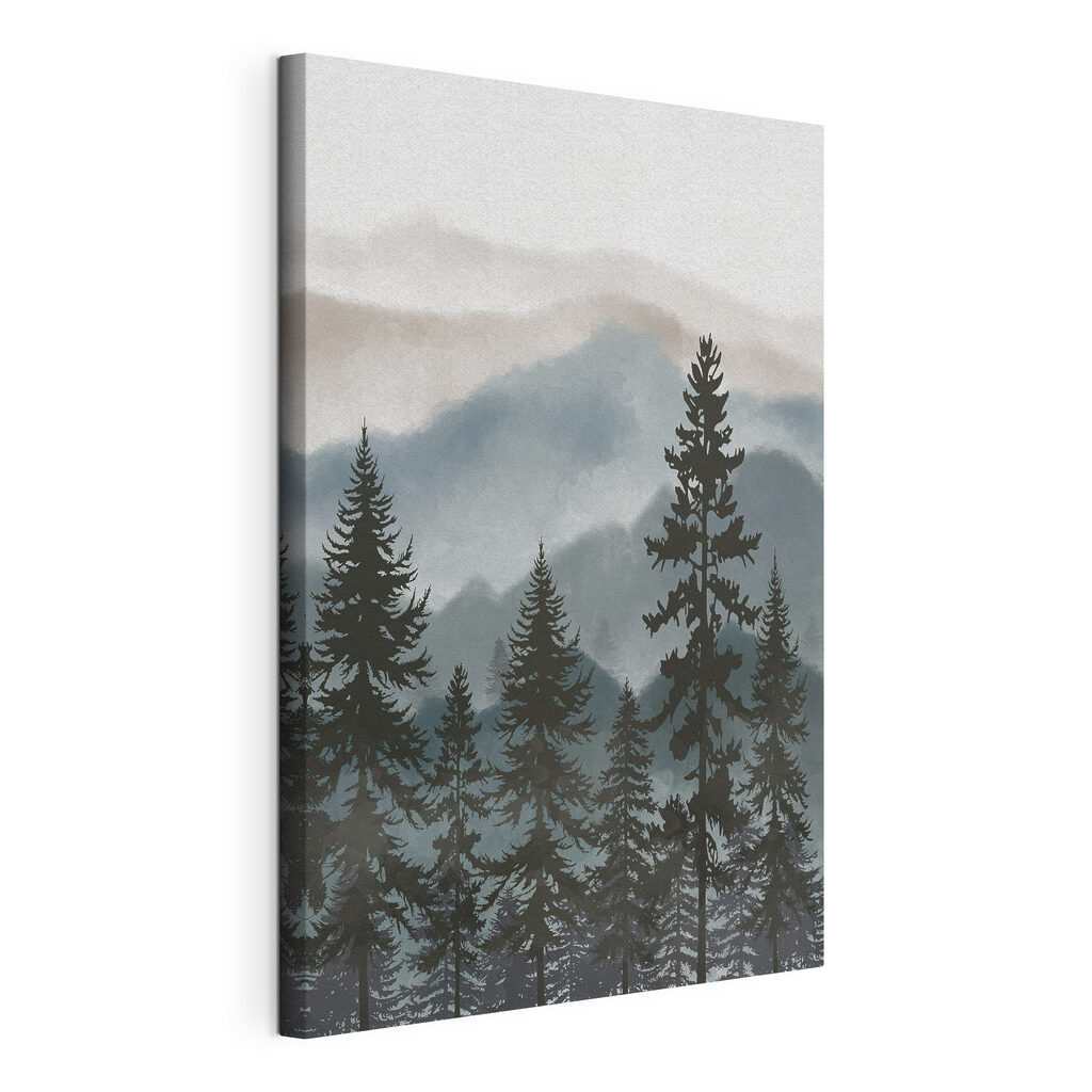 A group of trees in a forest A group of trees in a forest