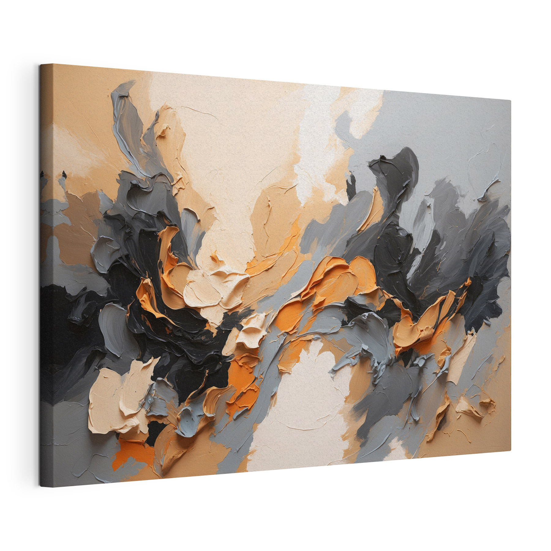 A close up of a painting