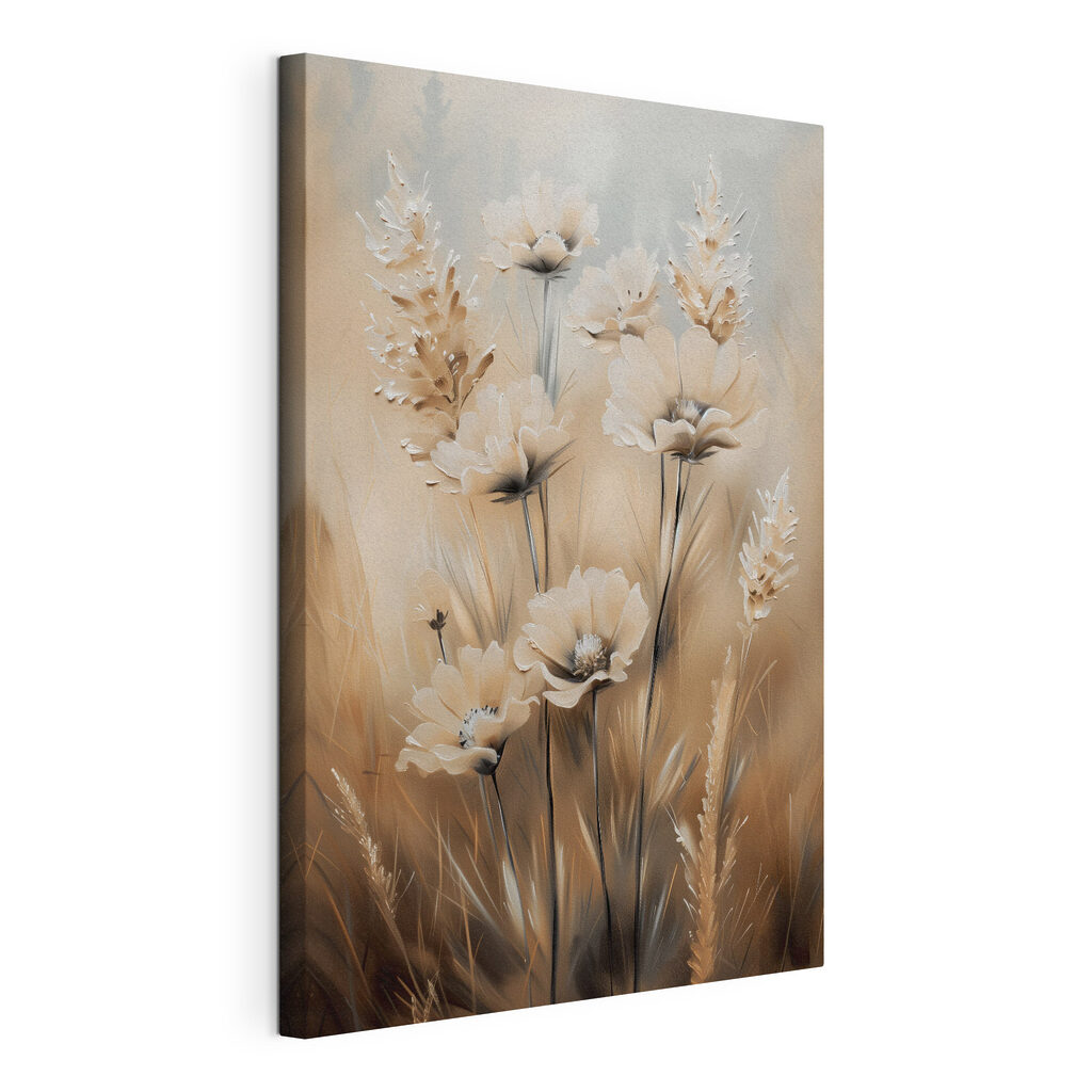 Painting of flowers and grass