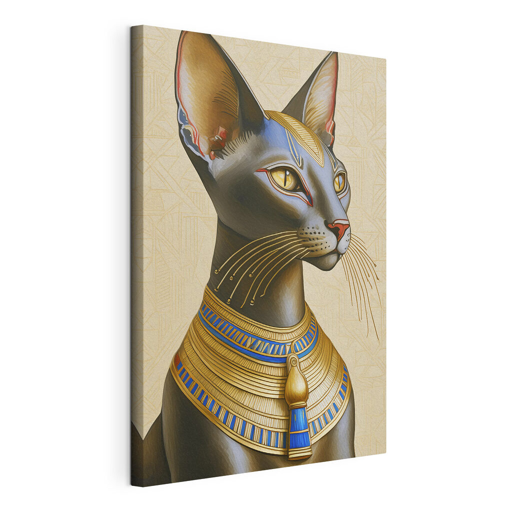 Majestic cat adorned with regal necklace
