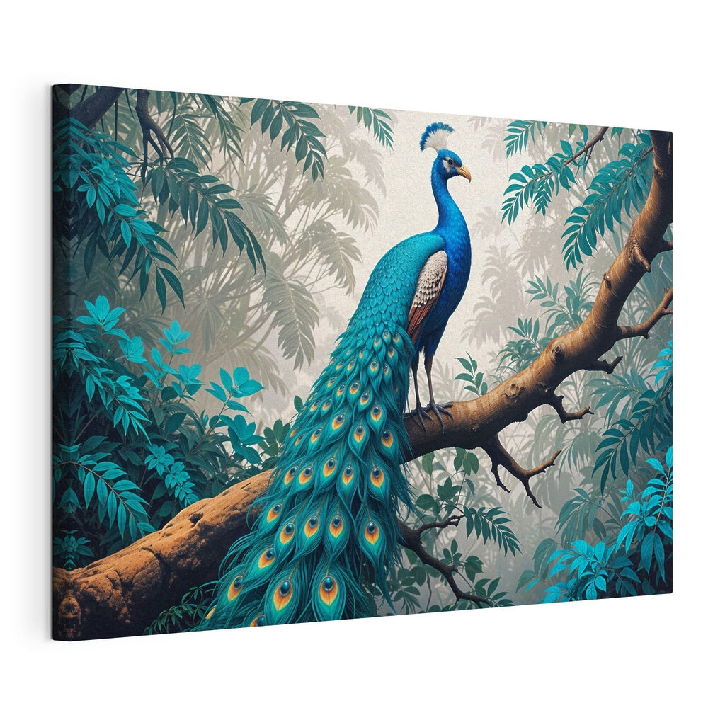 Peacock on a tree branch Peacock on a tree branch