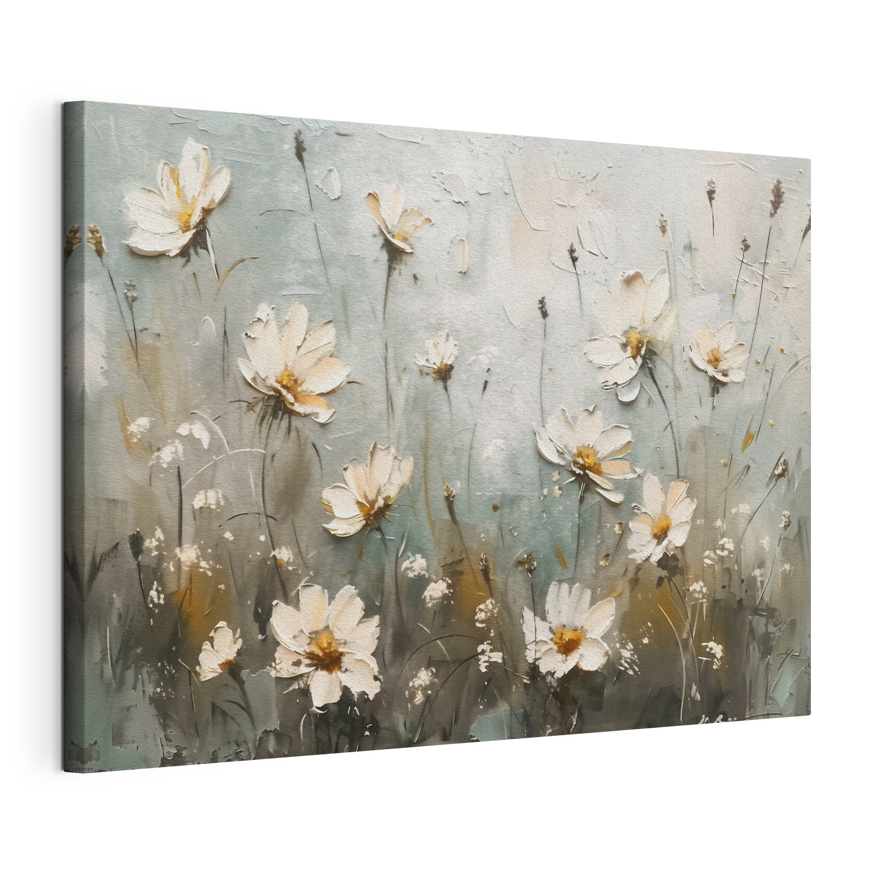 Painting of flowers on a wall
