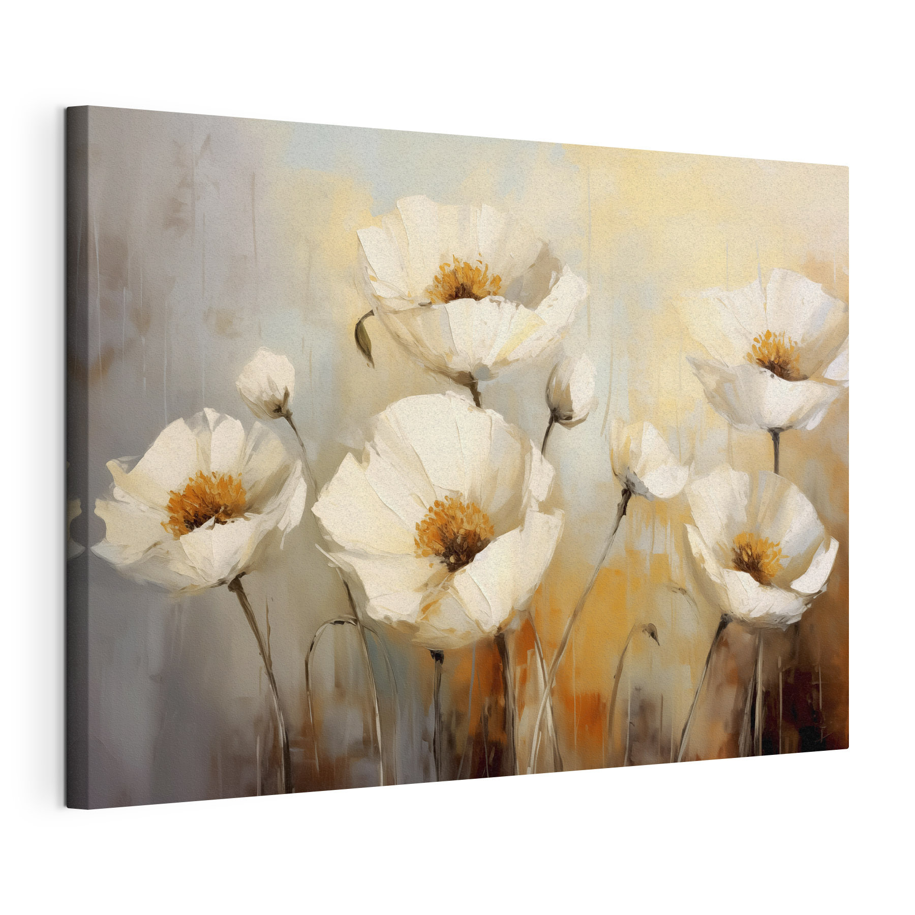 Painting of white flowers Painting of white flowers