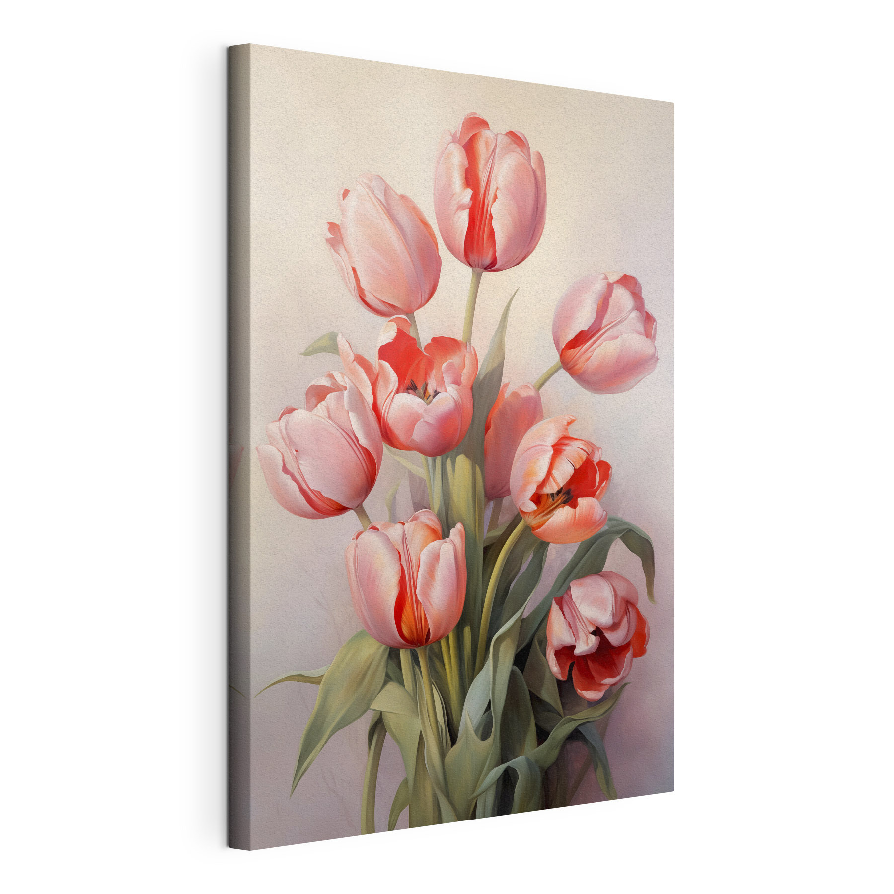 Painting of pink tulips