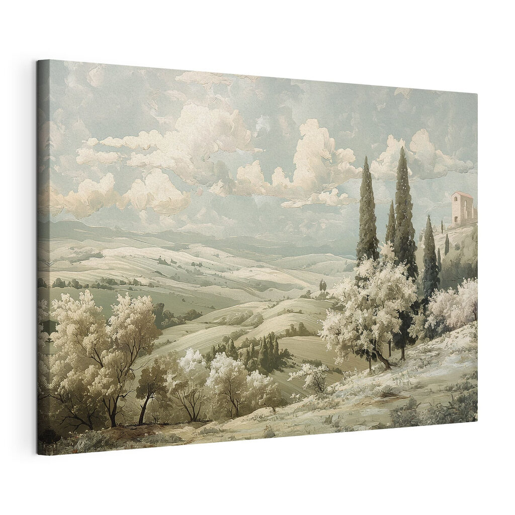 Landscape with trees and hills Landscape with trees and hills