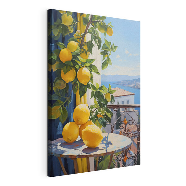 Malba citronů na stole Obraz Malba citronů na stole