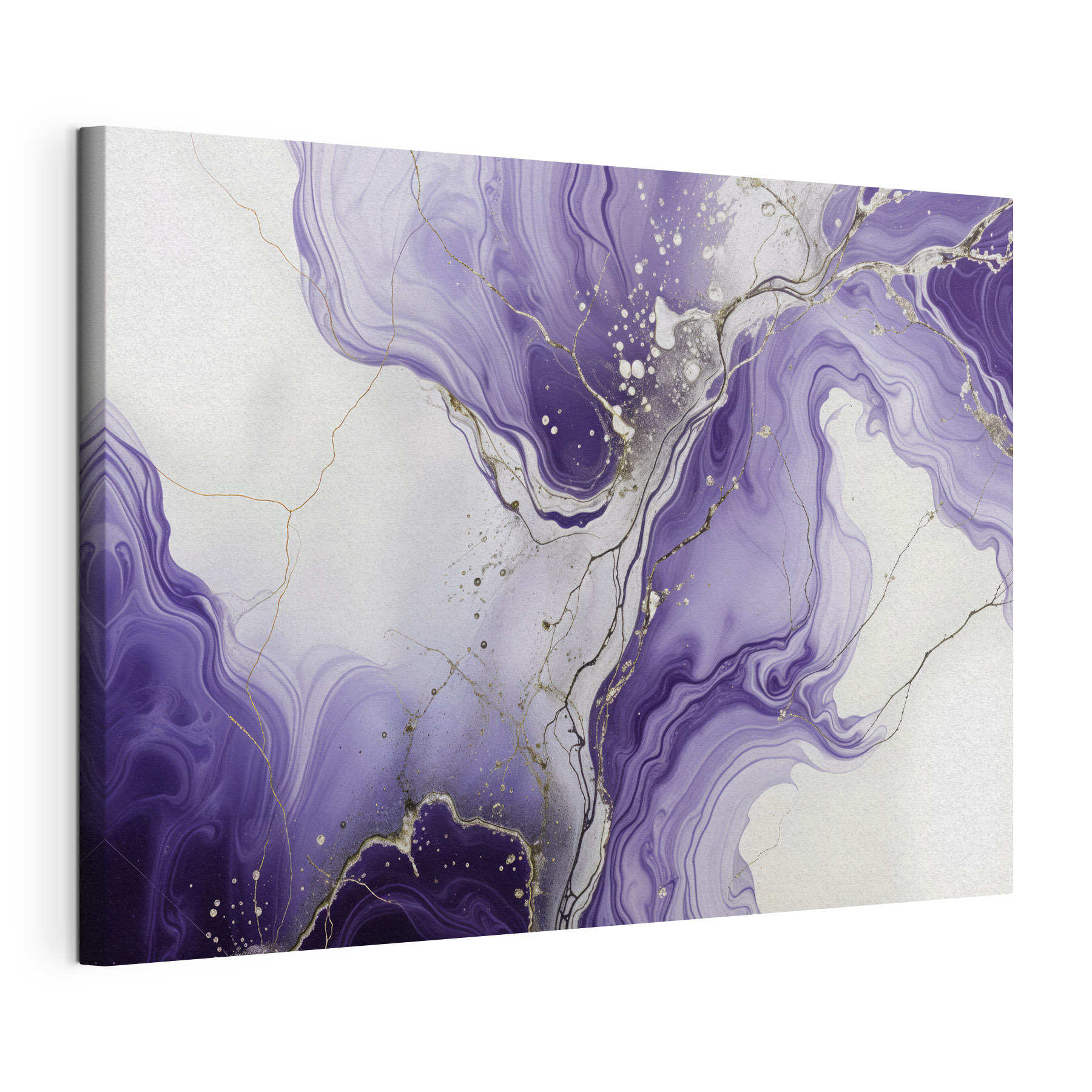Lavender swirls with metallic veins Lavender swirls with metallic veins