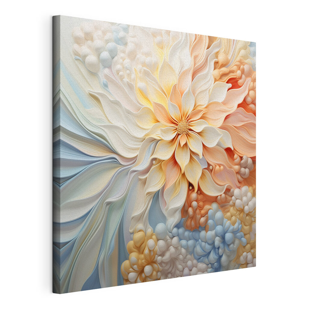 Soft petals in pastel hues bloom