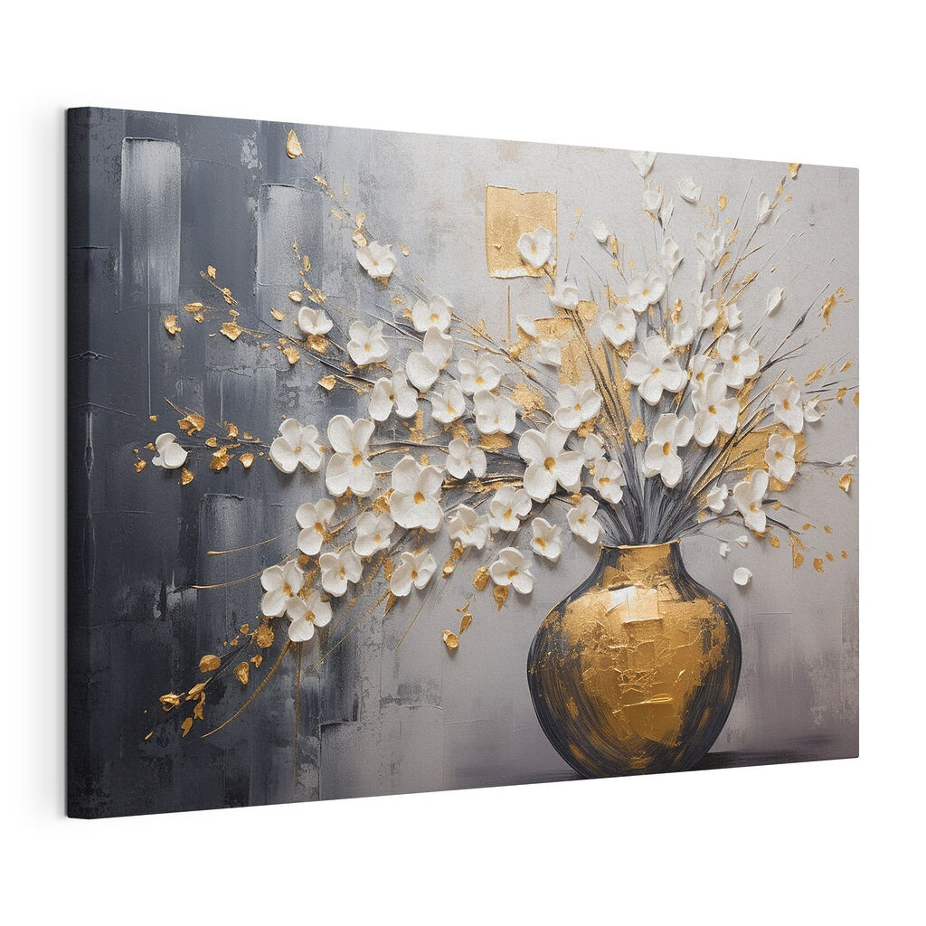 Painting of flowers in a vase Painting of flowers in a vase