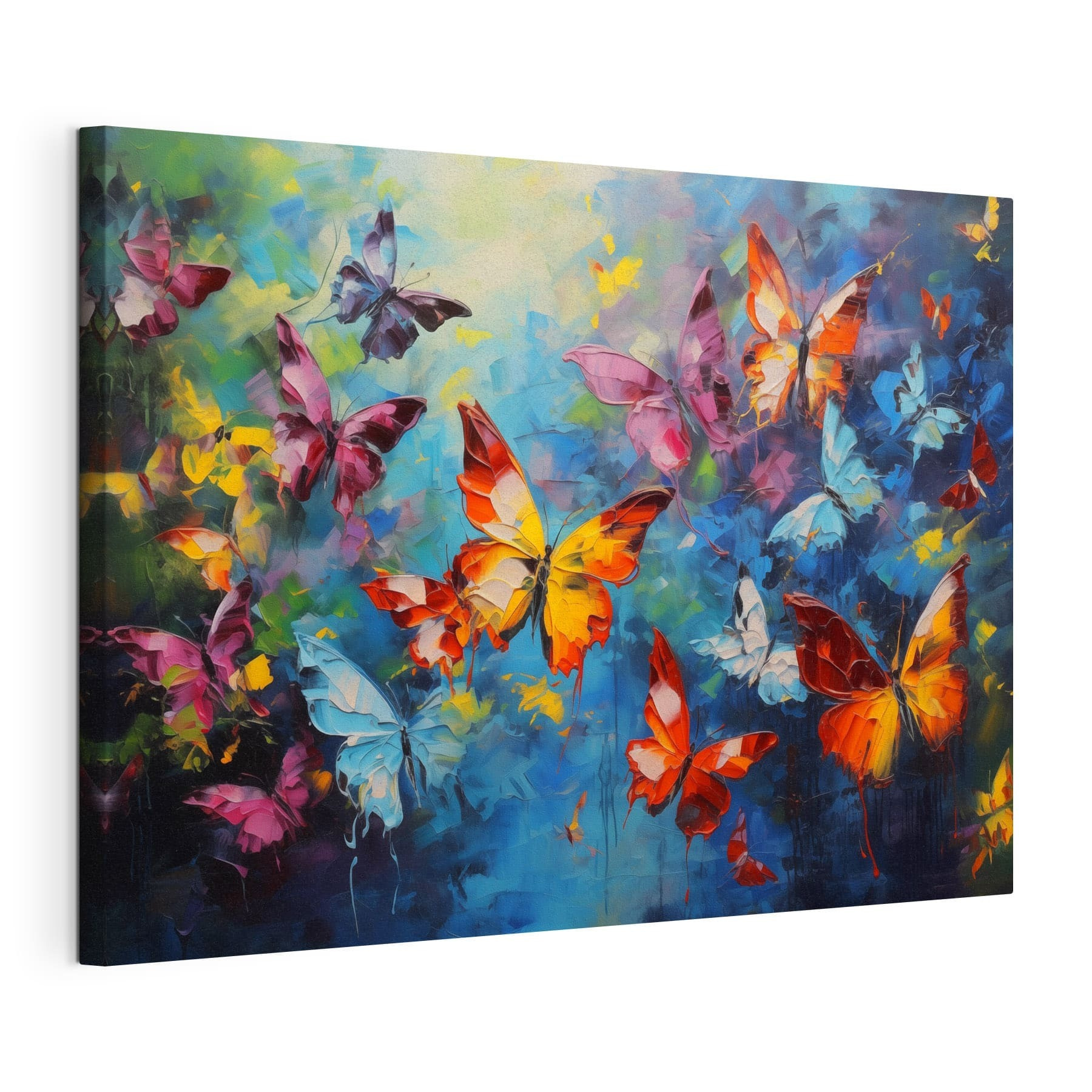 Painting of butterflies flying