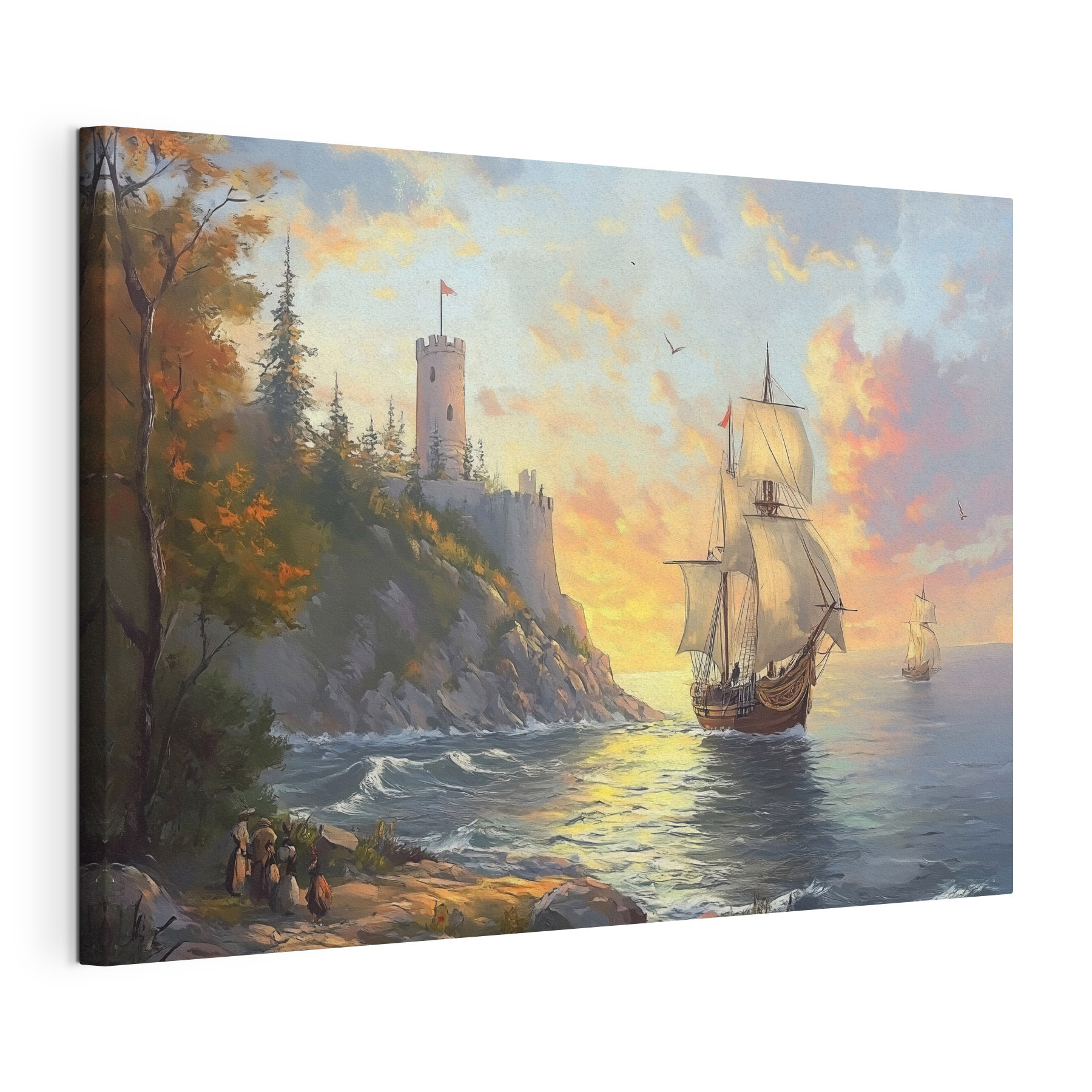 Painting of a ship sailing on the water Painting of a ship sailing on the water