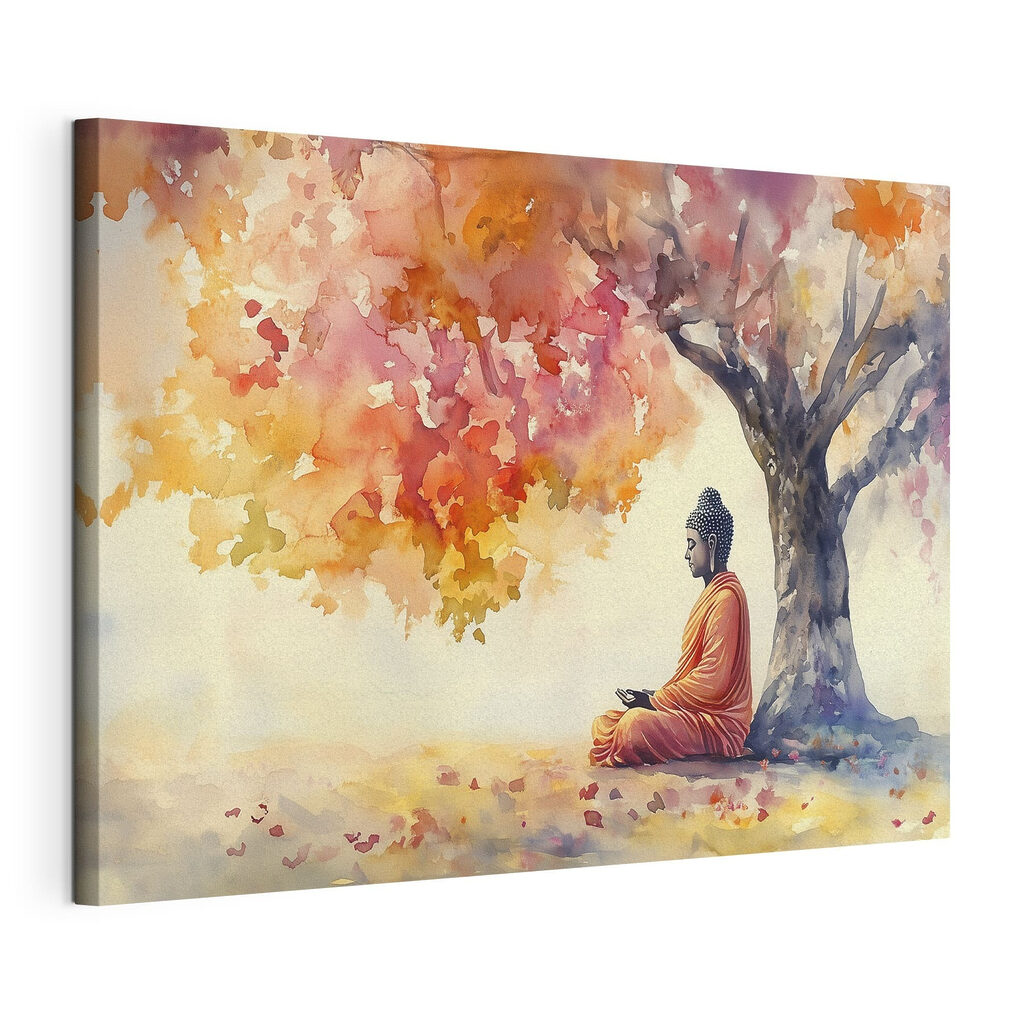 Watercolor painting of a person sitting under a tree Watercolor painting of a person sitting under a tree