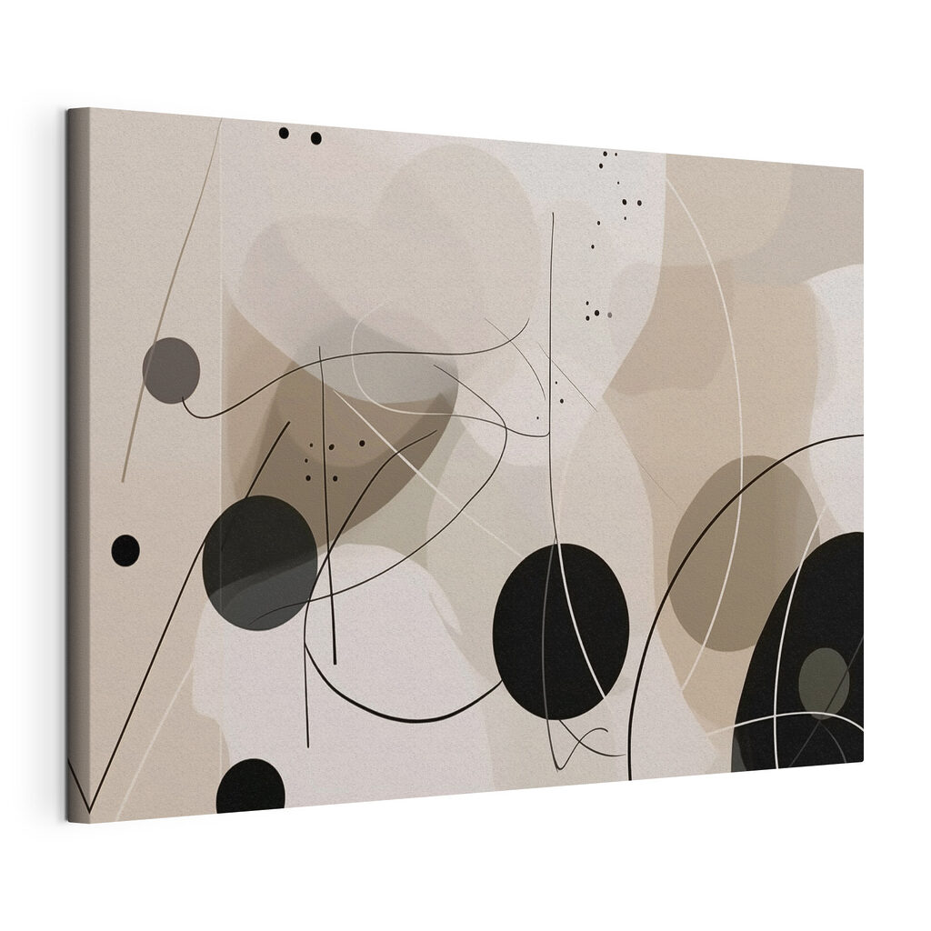 Black and white circles and lines